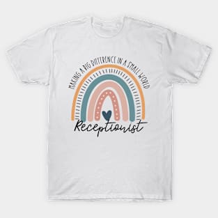 Receptionist Boho Rainbow T-Shirt